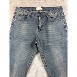 Smith & Mills Jeans Mens 34x30 Blue Denim Medium Wash Stretch Straight‎ Cowboy